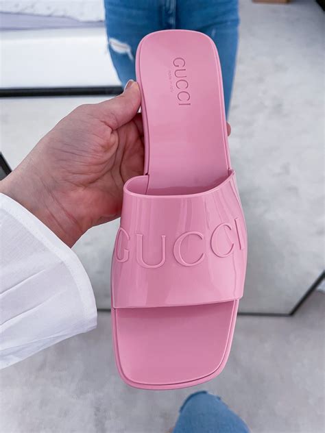 gucci jelly sandals green|Gucci unisex sandals.